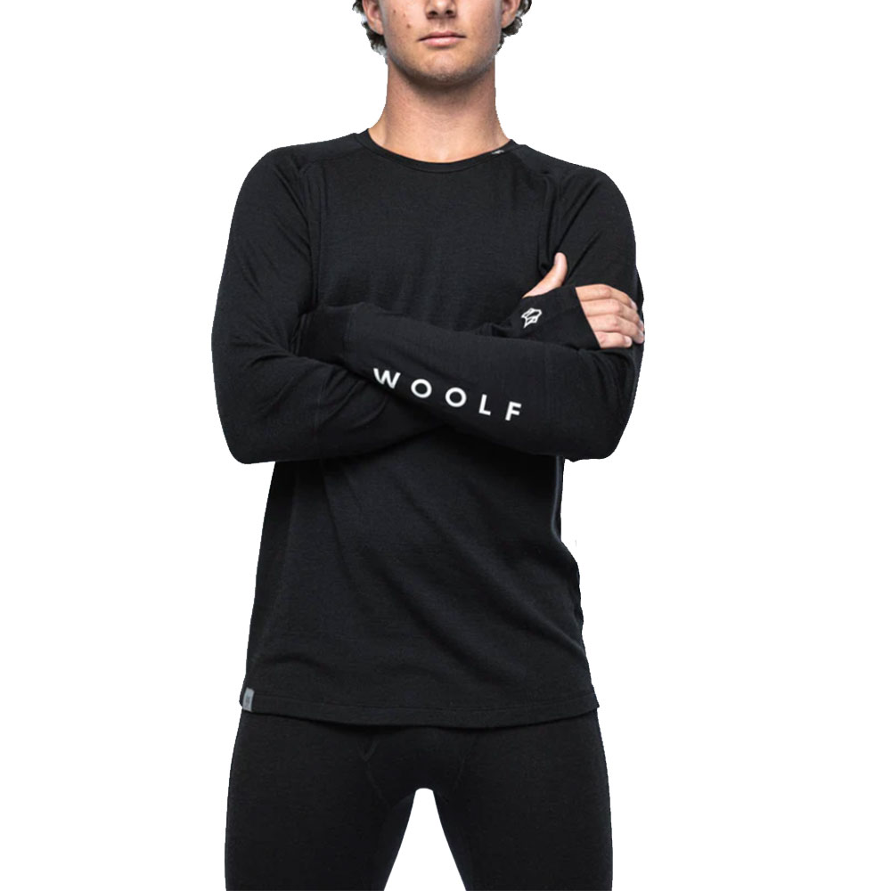 Woolf Merino Ms Svarthetta Performance Ls Black