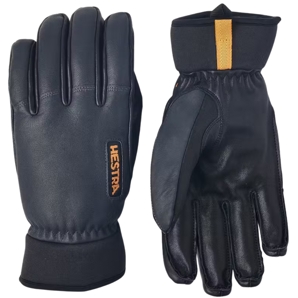 Hestra Army Leather Wool Terry 5 Finger Grey