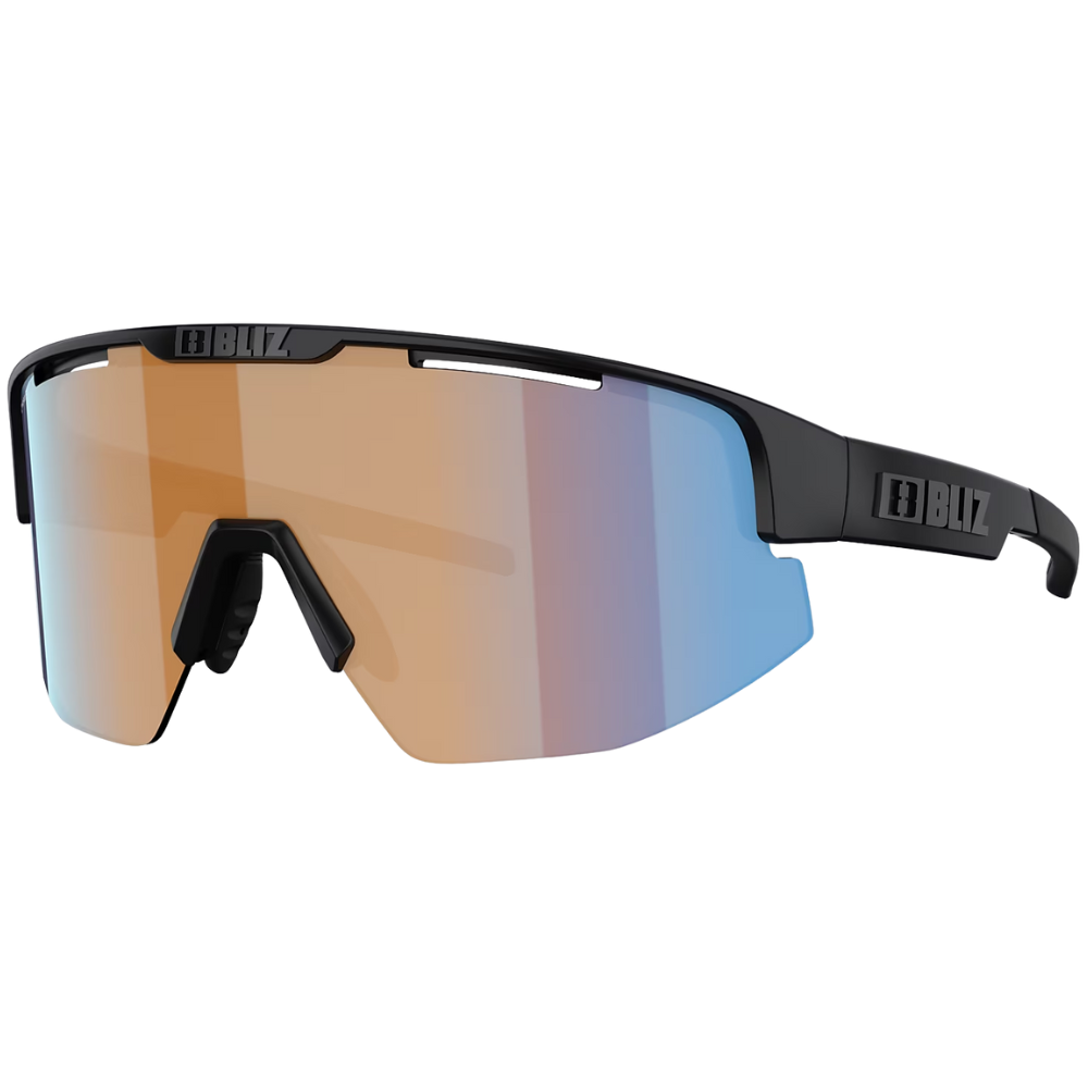 Bliz Matrix Matt Black N_O_N_Coral-Orange Blue Mirr