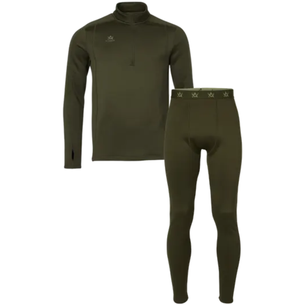 Alaska Herre ThermoDry Mellomlag Fleece-sett Night Green