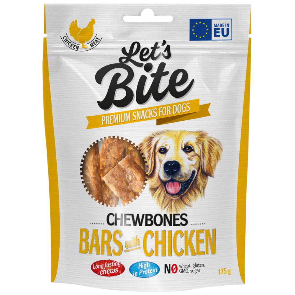 Let's Bite Meat Tuggben Bars Med Kyckling 175 g