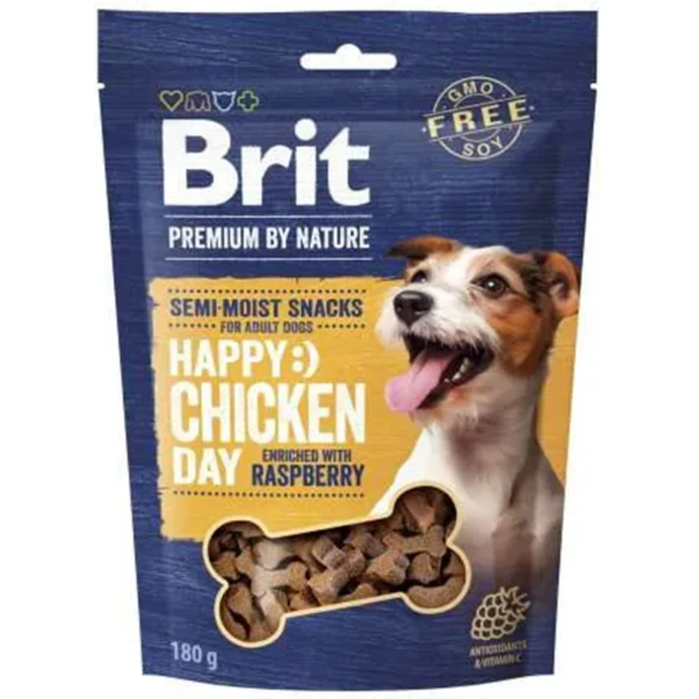 Brit Premium by Nature Semi-Moist Snacks Kyckling & Hallon 180 g