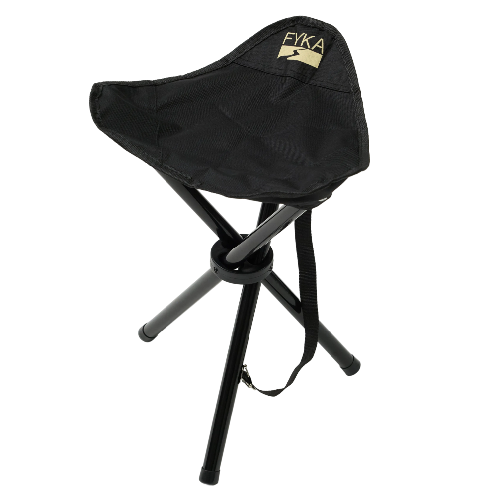 FYKA Palla Hopfällbar Tripod Campingpall Svart