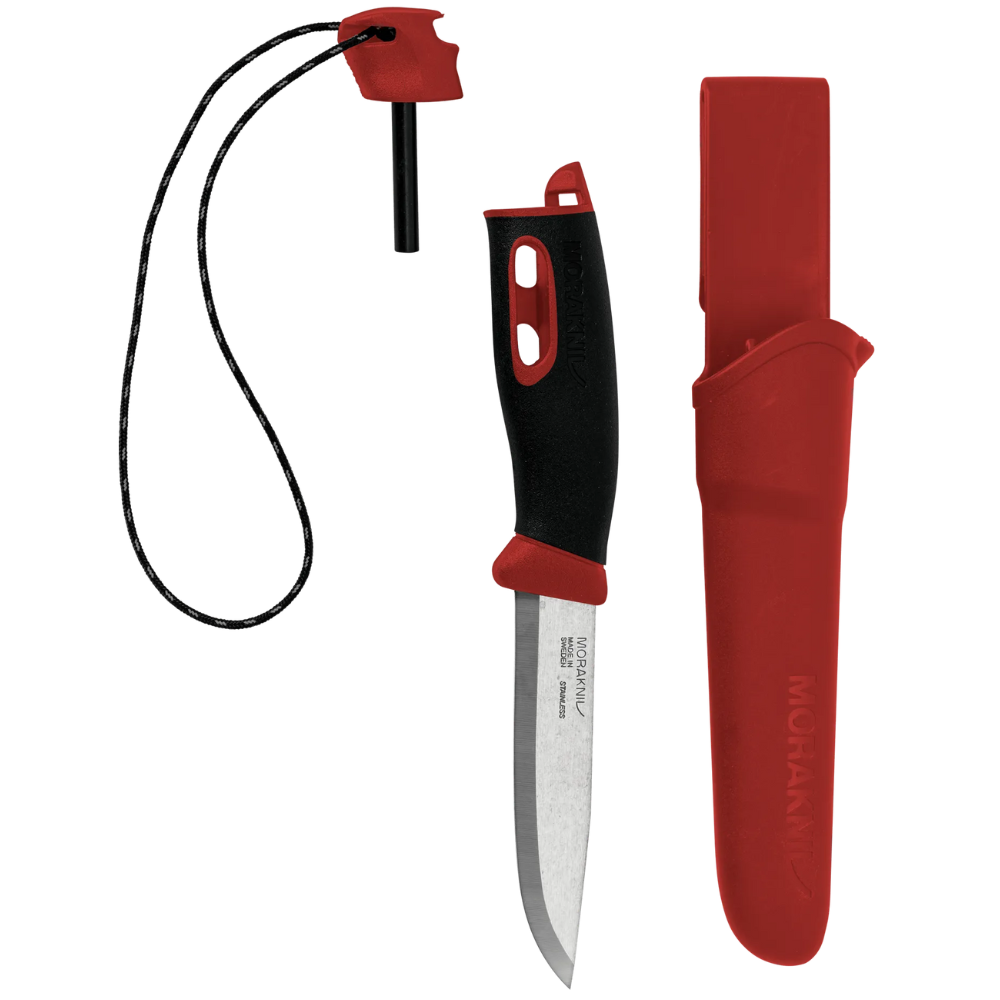 Morakniv Companion Spark Med T&auml;ndst&aring;l R&ouml;d