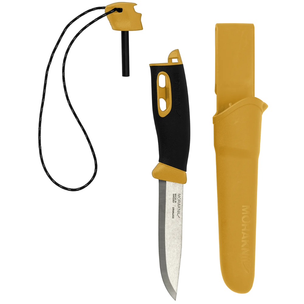 Morakniv Companion Spark Med T&auml;ndst&aring;l Gul