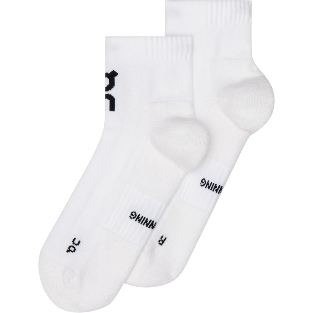 On Core Run Sock Mid 2-pk White