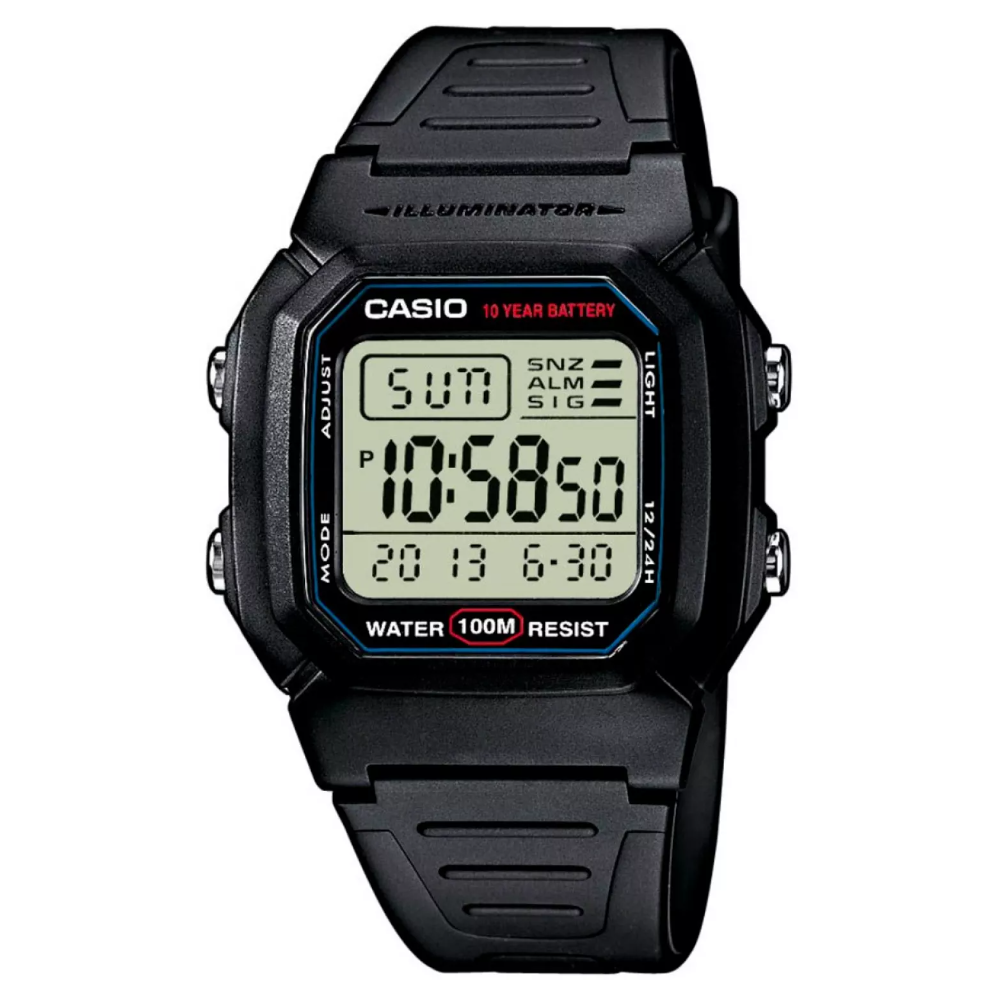 Casio M's Timeless Collection W-800H-1Aves Black