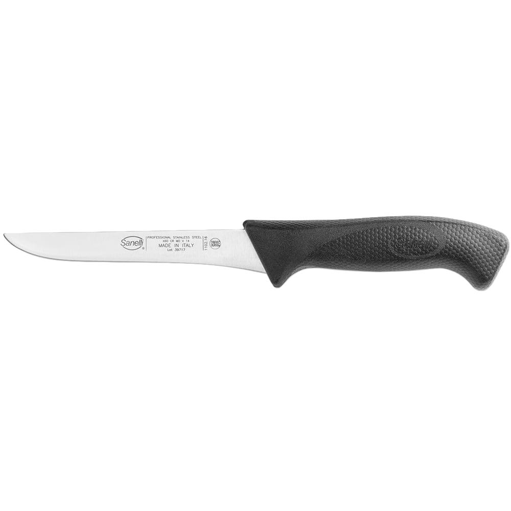 Sanelli Smal utbeiningskniv 16 cm svart