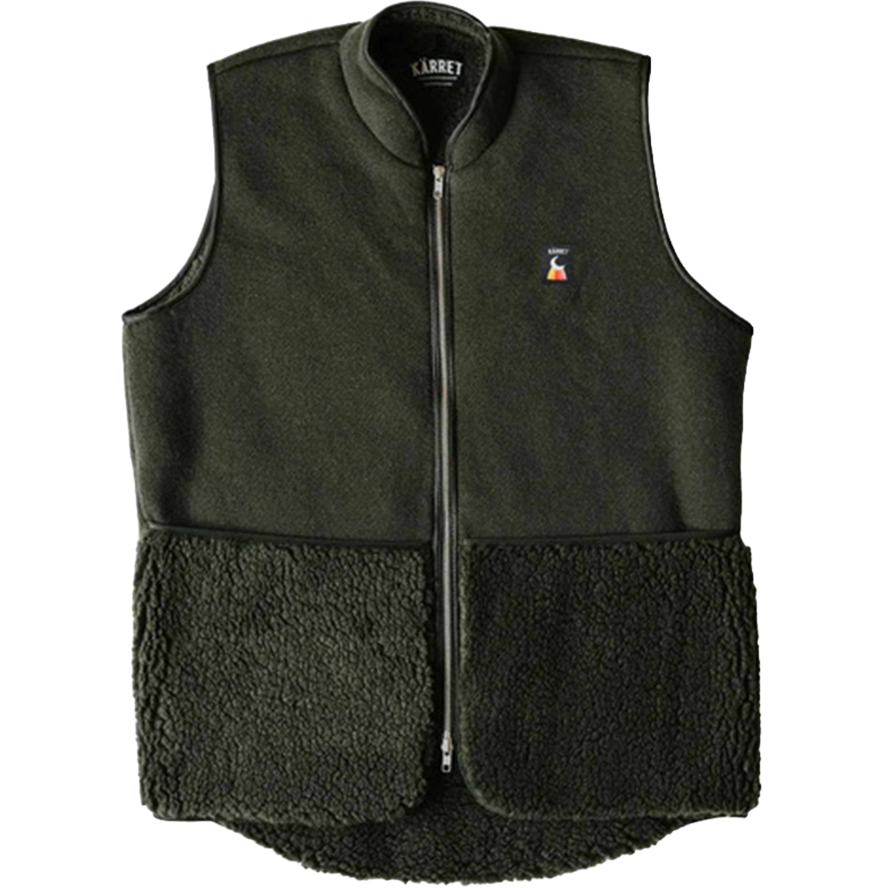 Kärret Retro Pile Vest Green