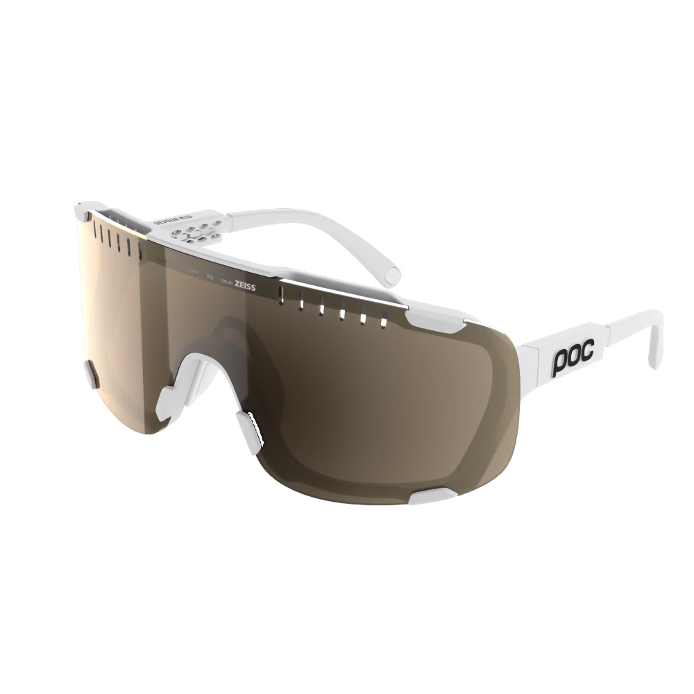 POC Devour Mid + Hydrogen White/Clarity Trail /Partly Sunny Silver