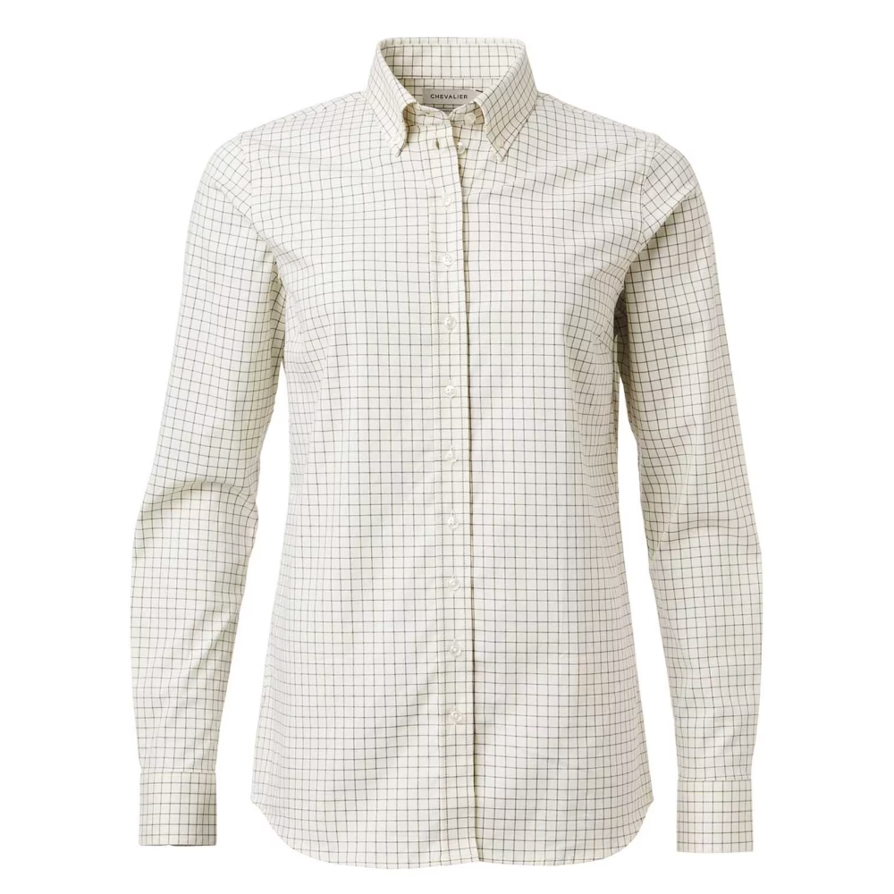 Chevalier Florence Shooting Fit Stretch Shirt Women Highland Green Tattersall