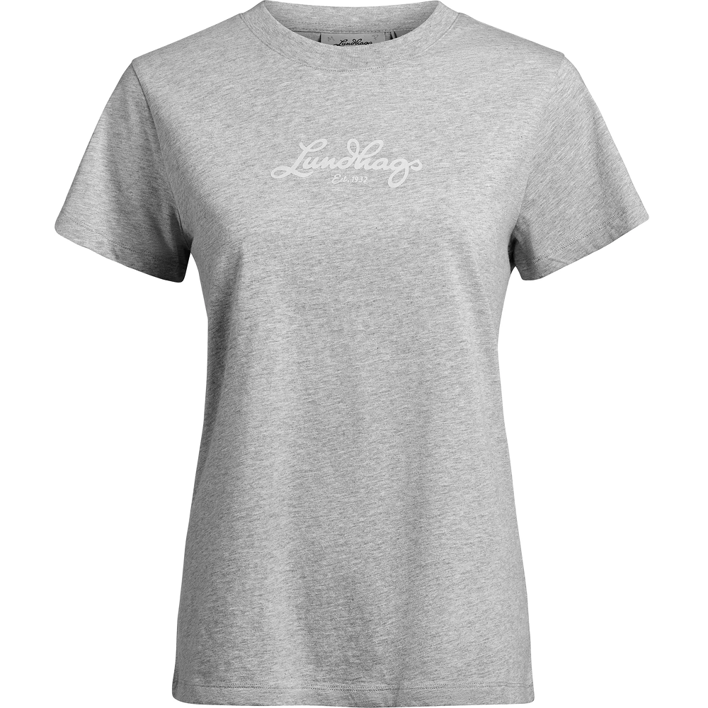 Lundhags W's Järpen Logo T-Shirt Light Grey Melange