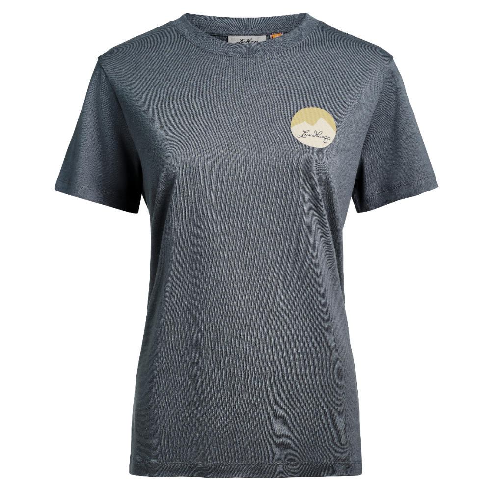 Lundhags W's Järpen Printed T-Shirt Dk Sky Blue