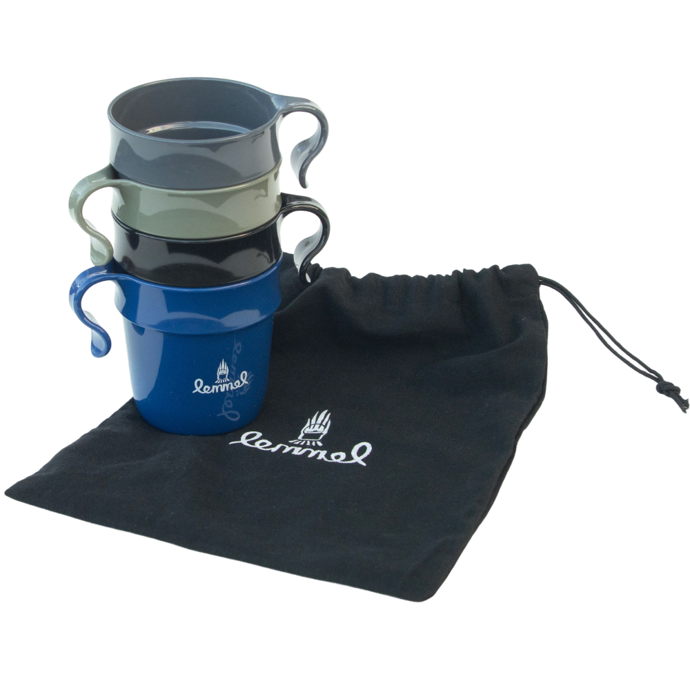 Lemmelkaffe Stackable Mug "Kompisp&aring;sen", Kit Of 4 In Bag