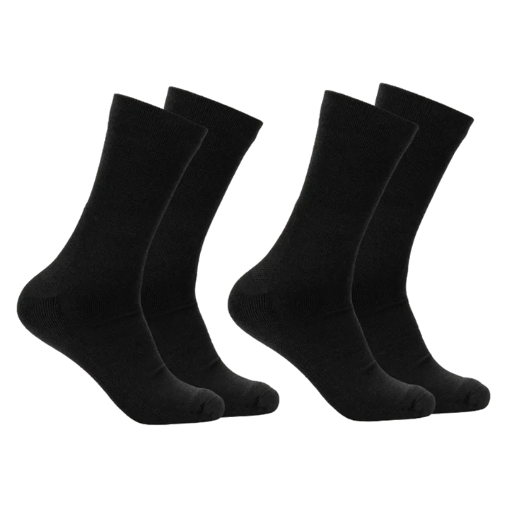 Tufte Wear U Light Wool Sock 2-Pack Black B / Black B