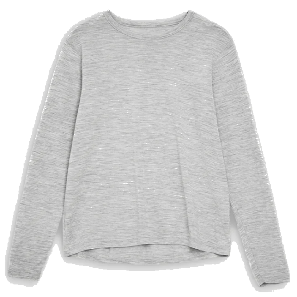 Tufte Wear W's Clover Merino Long Sleeve Mid Grey Melange