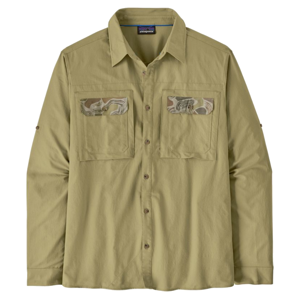 Patagonia M's L/S Self Guided Sun Shirt Gumtree Green