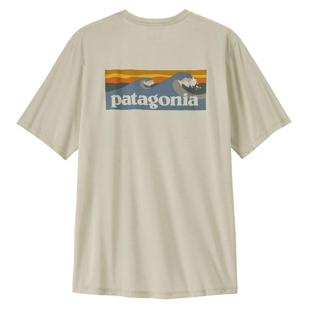 Patagonia M's Cap Cool Daily Shirt - Boardshort Logo Dyno White