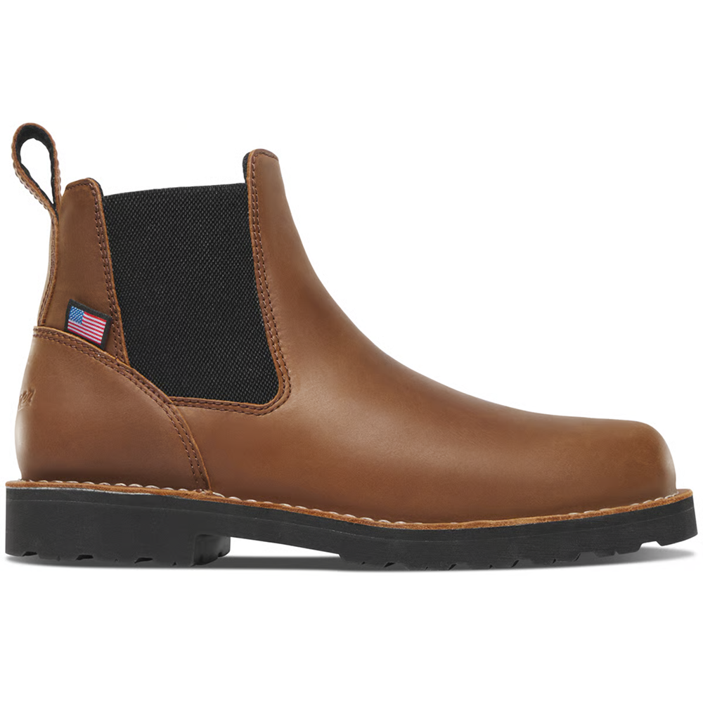 Danner Men's Bull Run Chelsea 6" Tobacco Black Heel