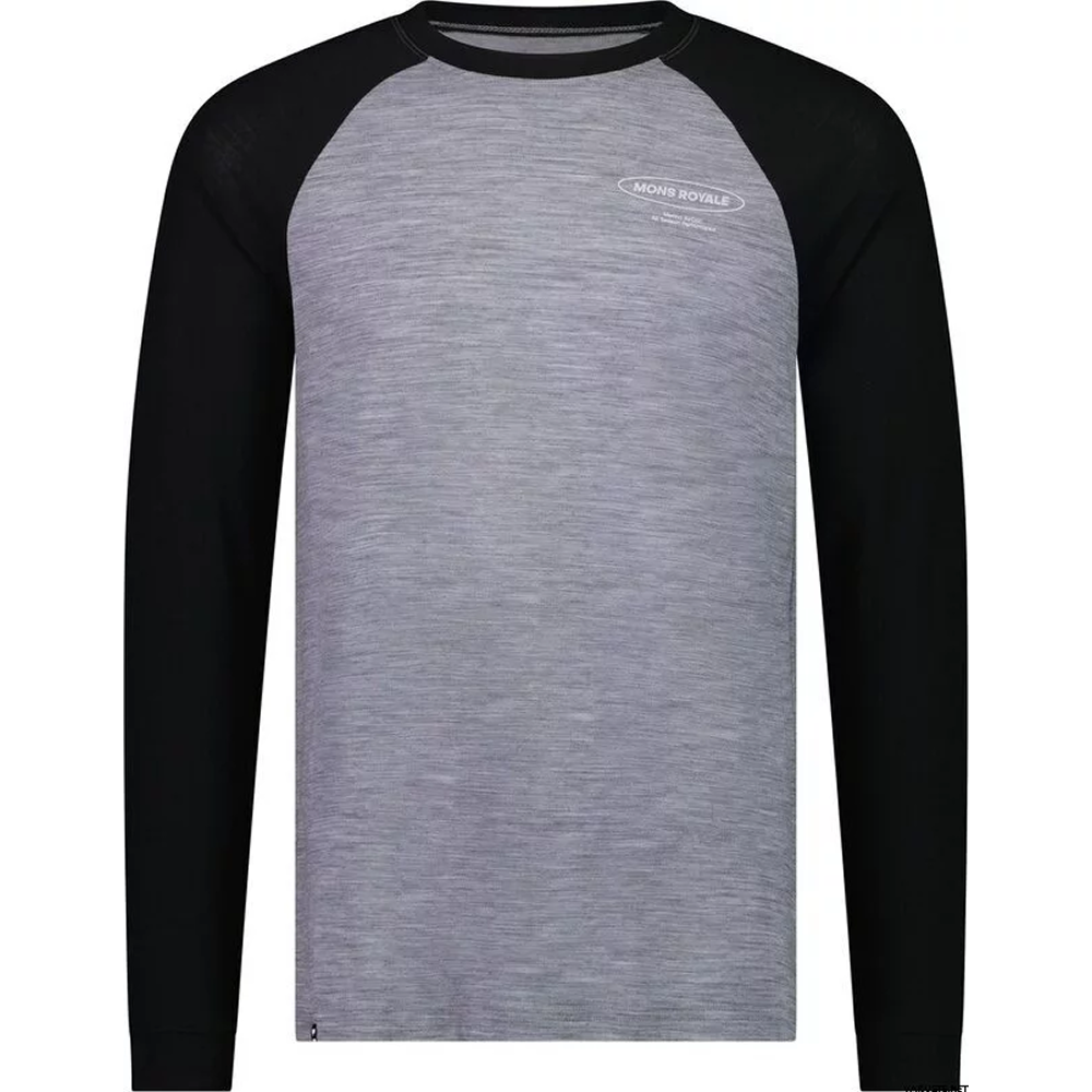 Mons Royale Icon Merino Long Sleeve Grey Heather
