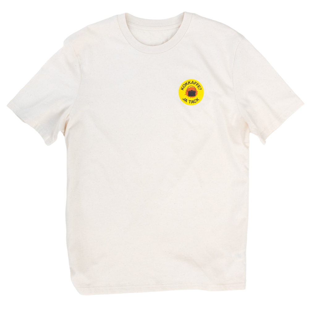 Lemmelkaffe T-Shirt "Kokkaffe Ja Tack" Raw Nat. White