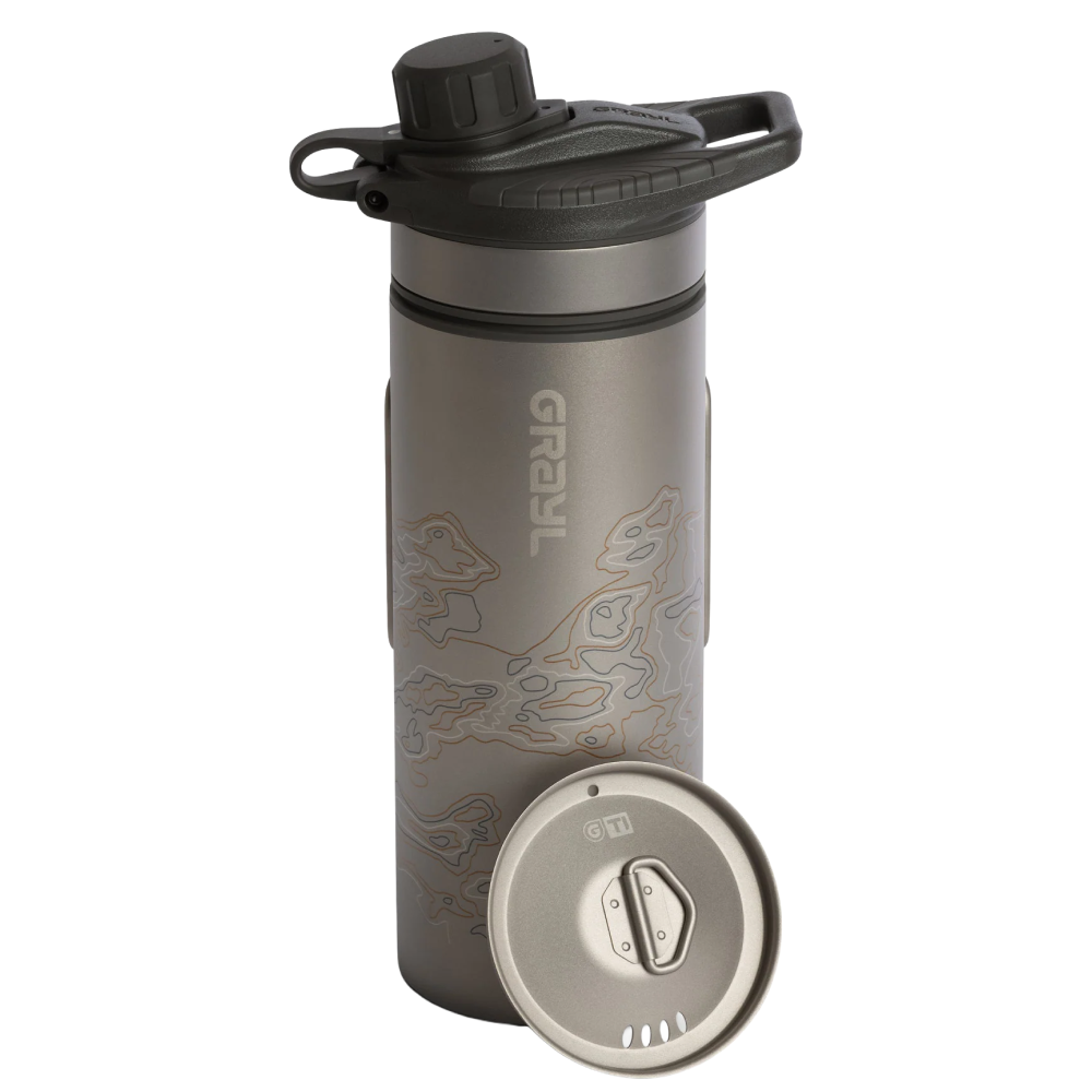 Grayl Geopress Ti Filter & Purifier Bottle With Cooking Lid 710Ml