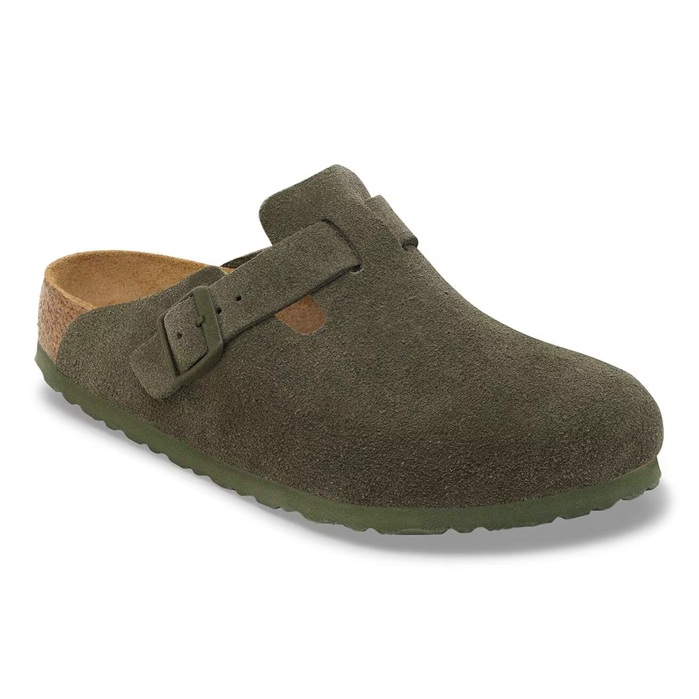 Birkenstock Boston Natural Leather Oiled Narrow Thyme