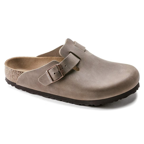 Birkenstock Boston Natural Leather Oiled Narrow Tabacco Brown