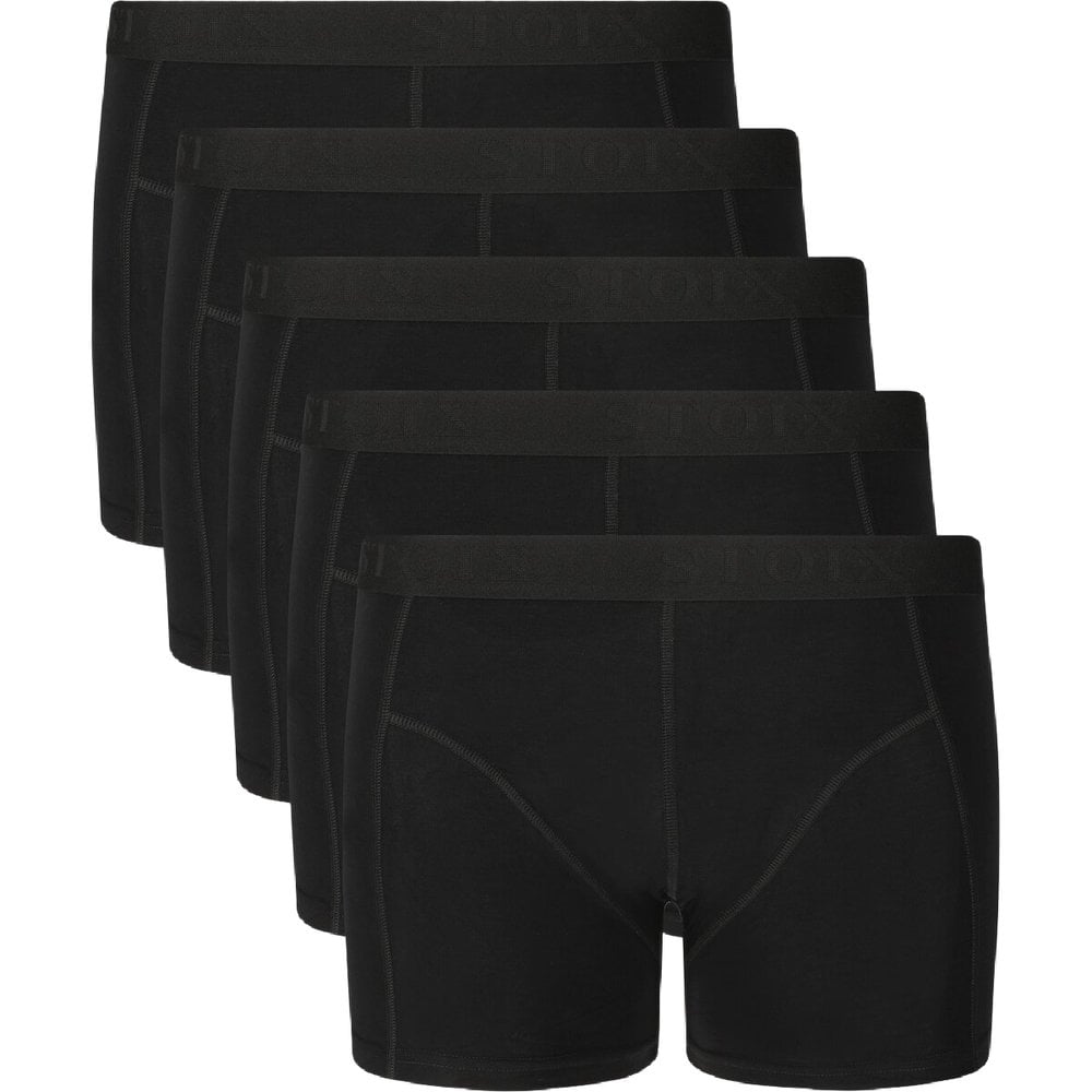 STOIX M's Bamboo Boxer 5-Pack Black