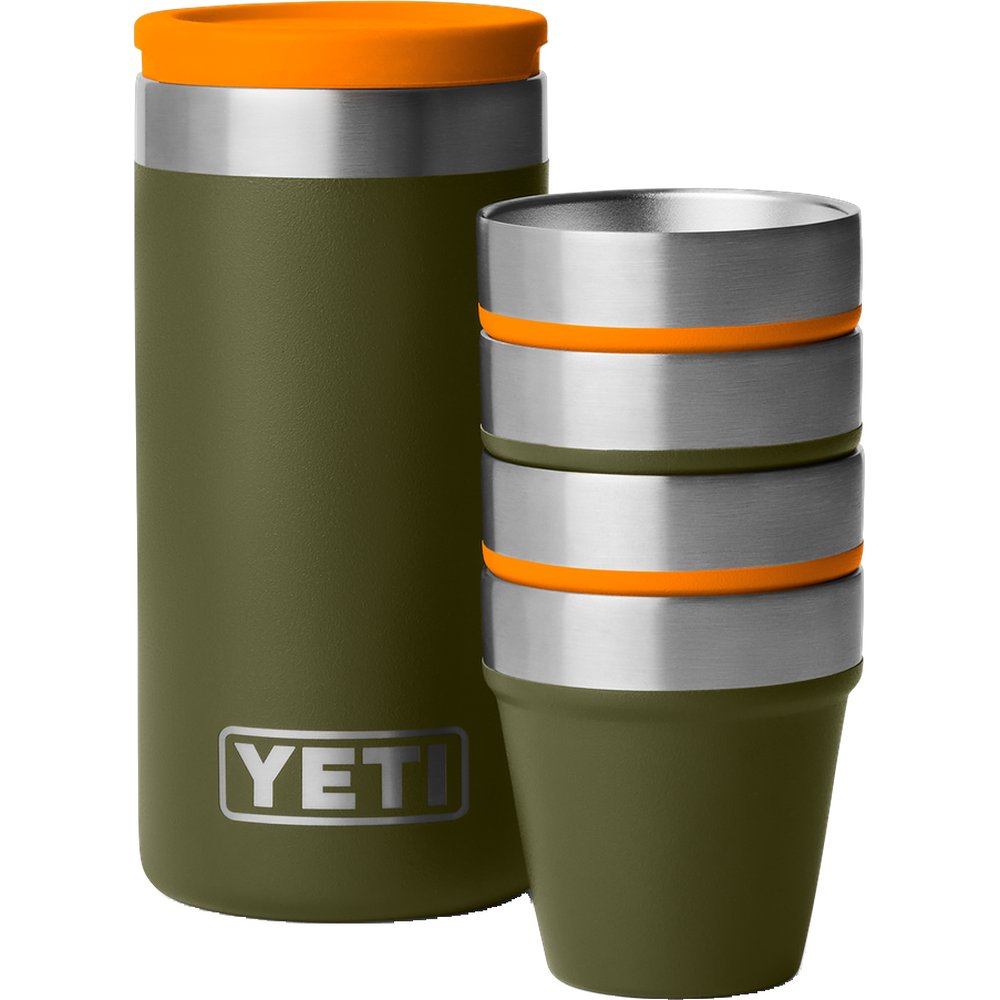 Yeti Shot Glasses & Case Olive/King Crab Orange
