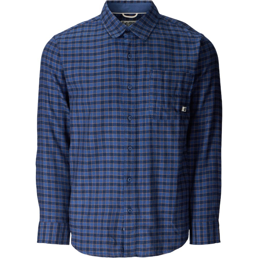 Marmot Rush Creek Lightweight Flannel Ls Blue Currant Plaid