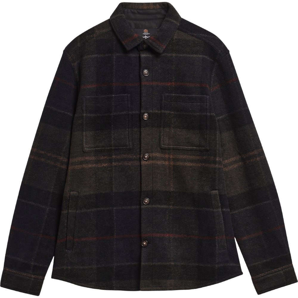 Barbour Woodlane Overshirt Shadow Classic Tartan
