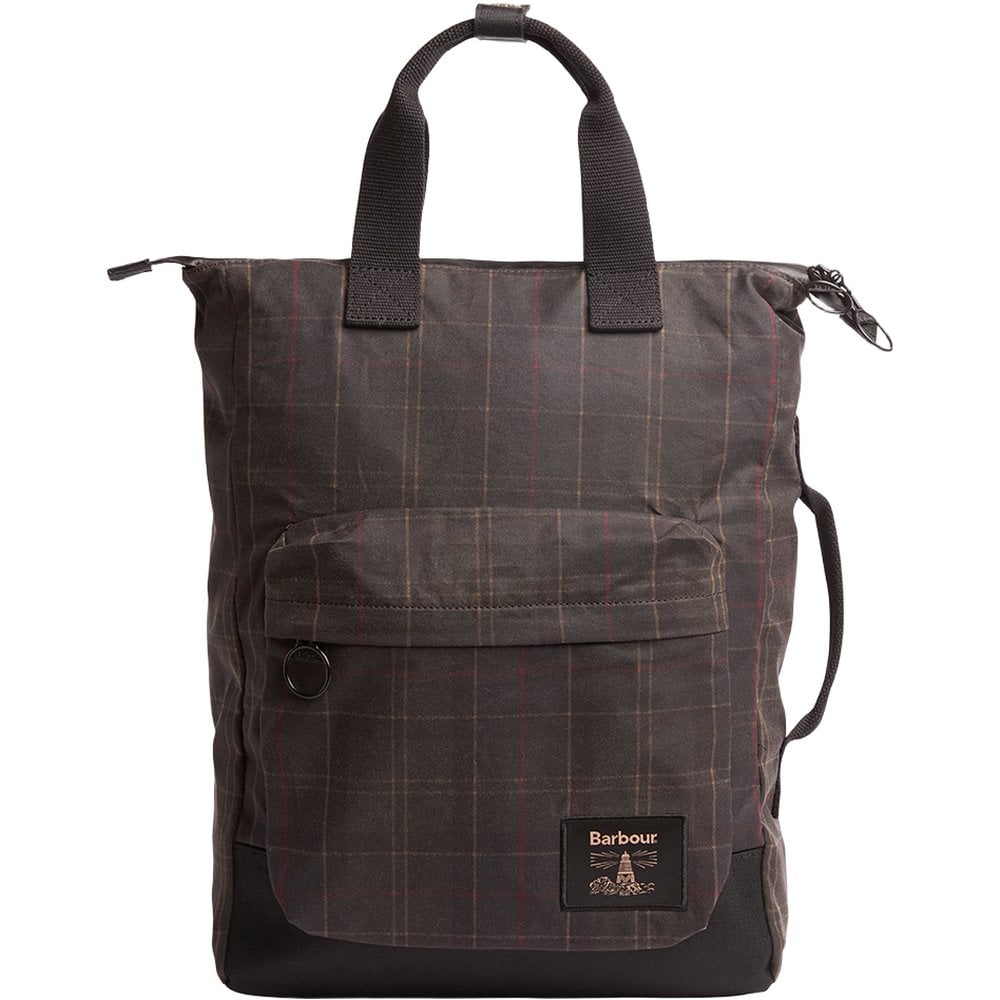 Barbour Field Tartan Wax Backpack Dark Classic Tartan