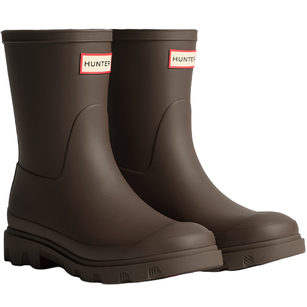 Hunter Boots Downpour Short Boot Chocolate Brown