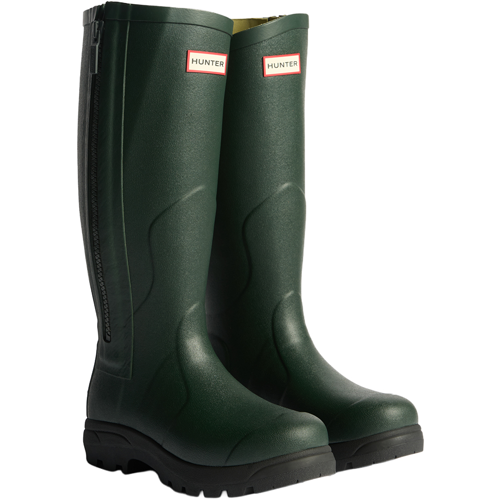 Hunter Boots Balmoral Mkii Full Zip Boot Dark Olive/Black
