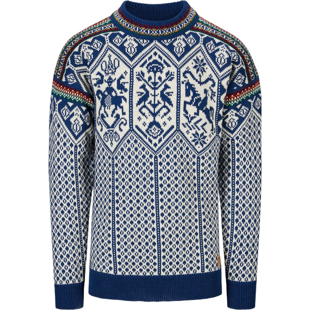 Dale of Norway 1994 Masc Sweater Indigo Mustard Bottlegreen
