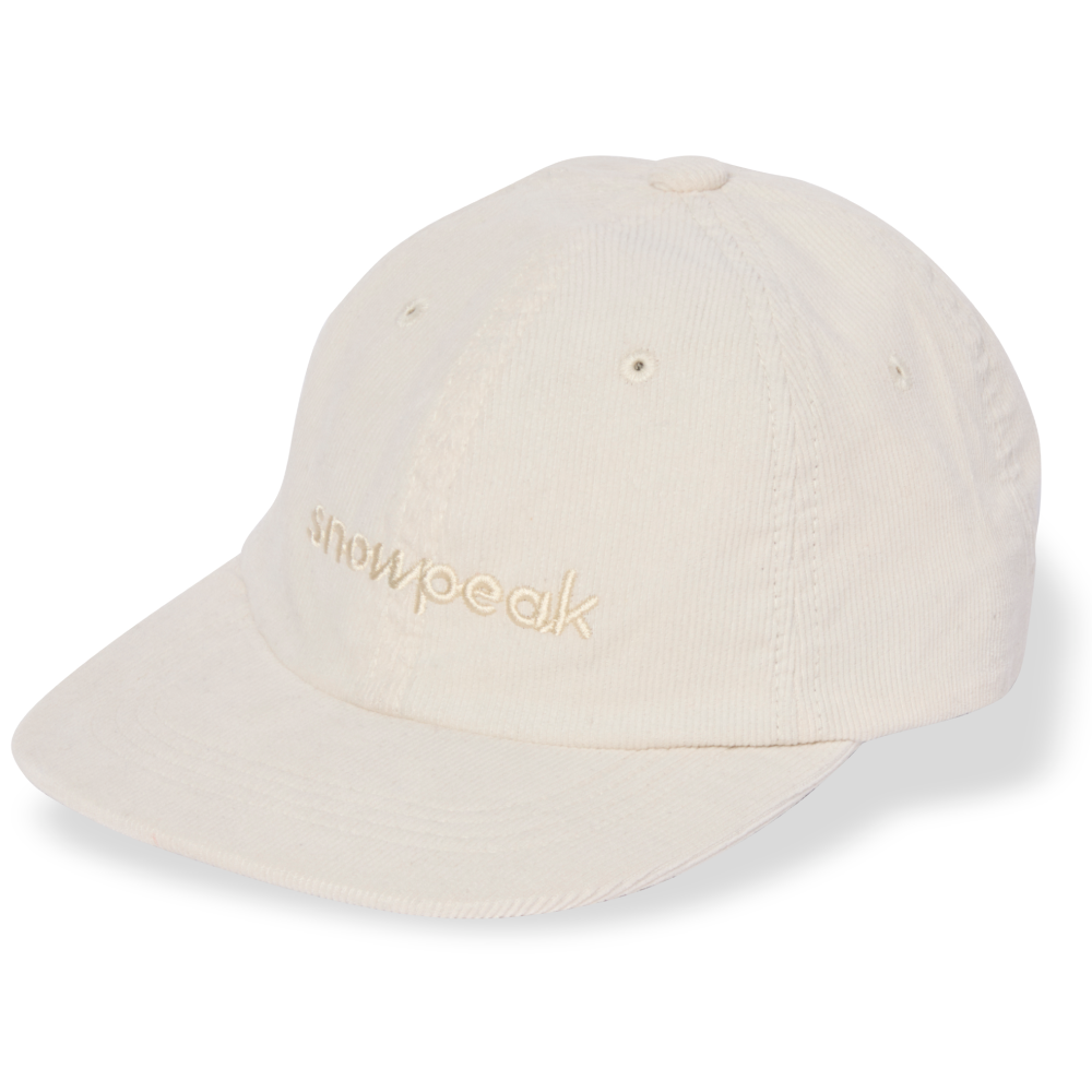 Snow Peak Corduroy Logo Design Cap Ivory
