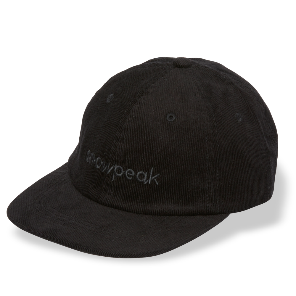 Snow Peak Corduroy Logo Design Cap Black