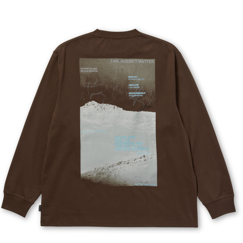 Snow Peak Campscape L/S T-Shirt Brown