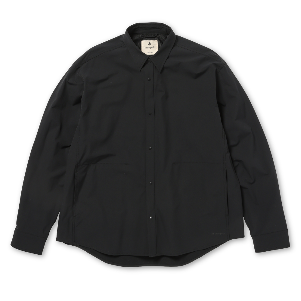 Snow Peak Water-Repellent Stretch Shirt Black