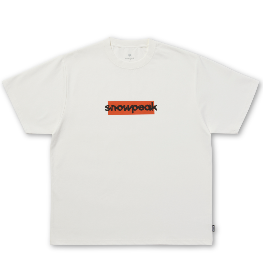 Snow Peak Sp Reflective Typography T-Shirt Off White