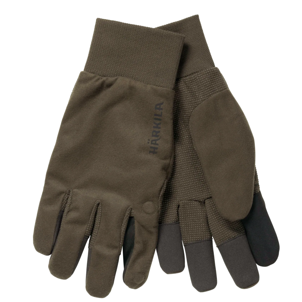 H&auml;rkila Garor Hws Handskar Med Vikbart Finger Hunting Green