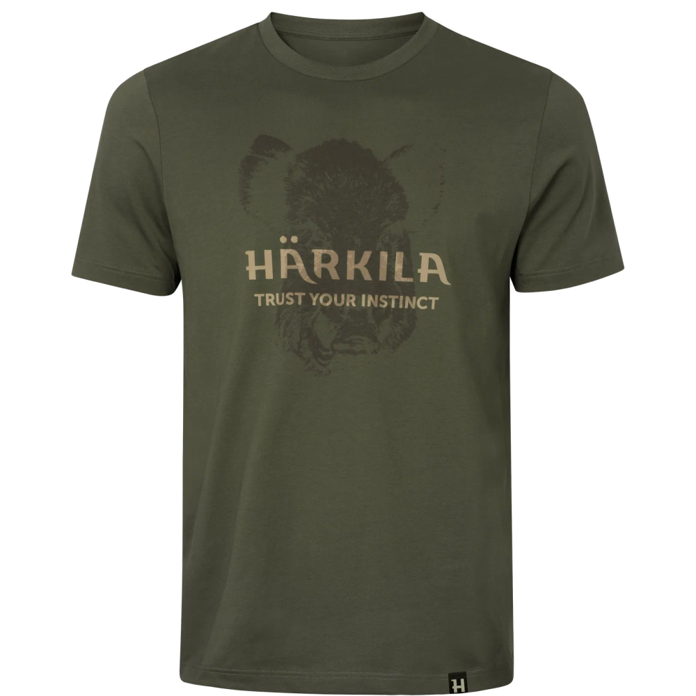 Härkila Wildboar Kortermet T-skjorte Med Villsvinlogo Forest Night