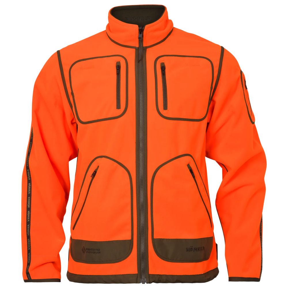 Härkila Kamko Blaze Rev. fleecejakke Orange Blaze/Willow Green