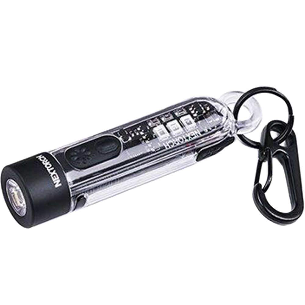 Nextorch K40 nøkkelringlykt 700 lm hvit/rød/blå/UV oppladbar