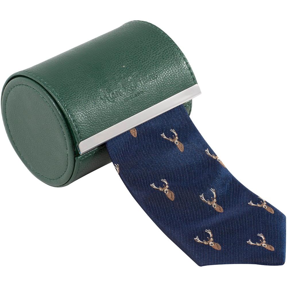 Alan Paine Ripon Silk Tie - Deer Navy