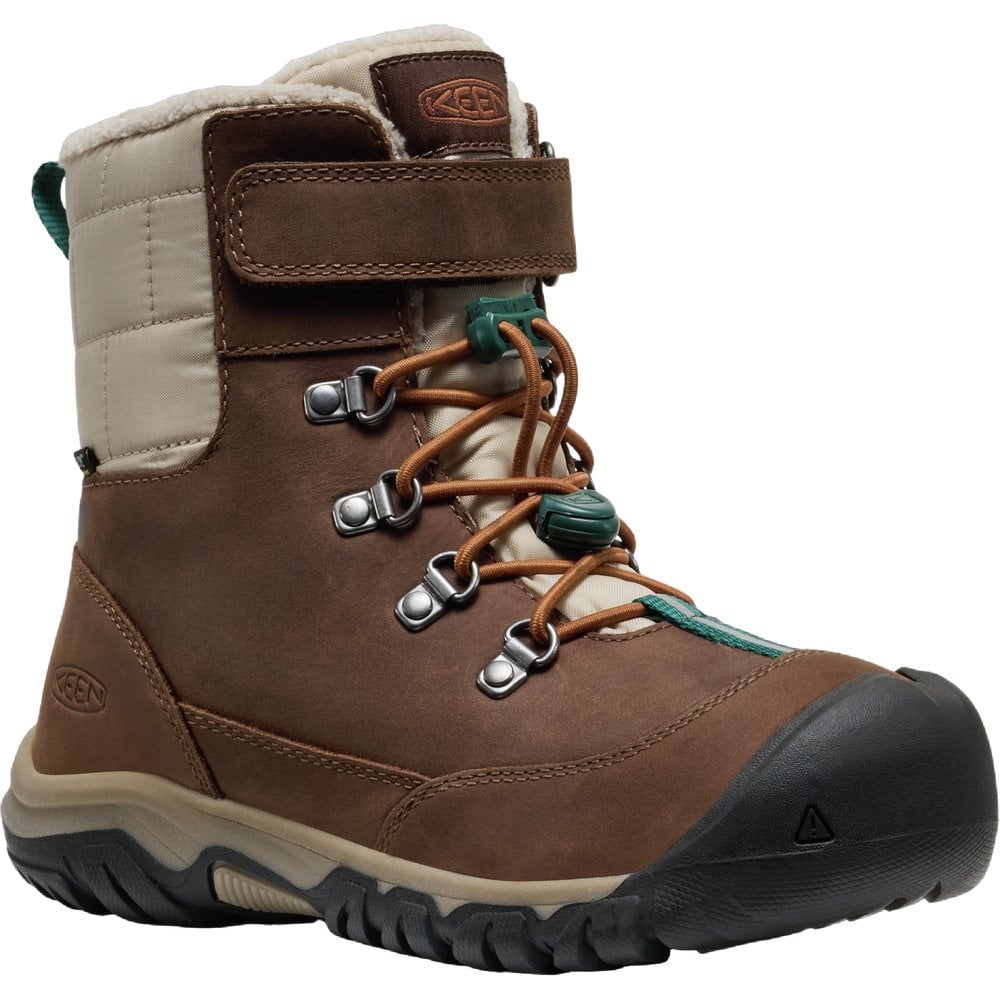 Keen Footwear Kids Kanibou WP Dark Earth-Roasted Pecan