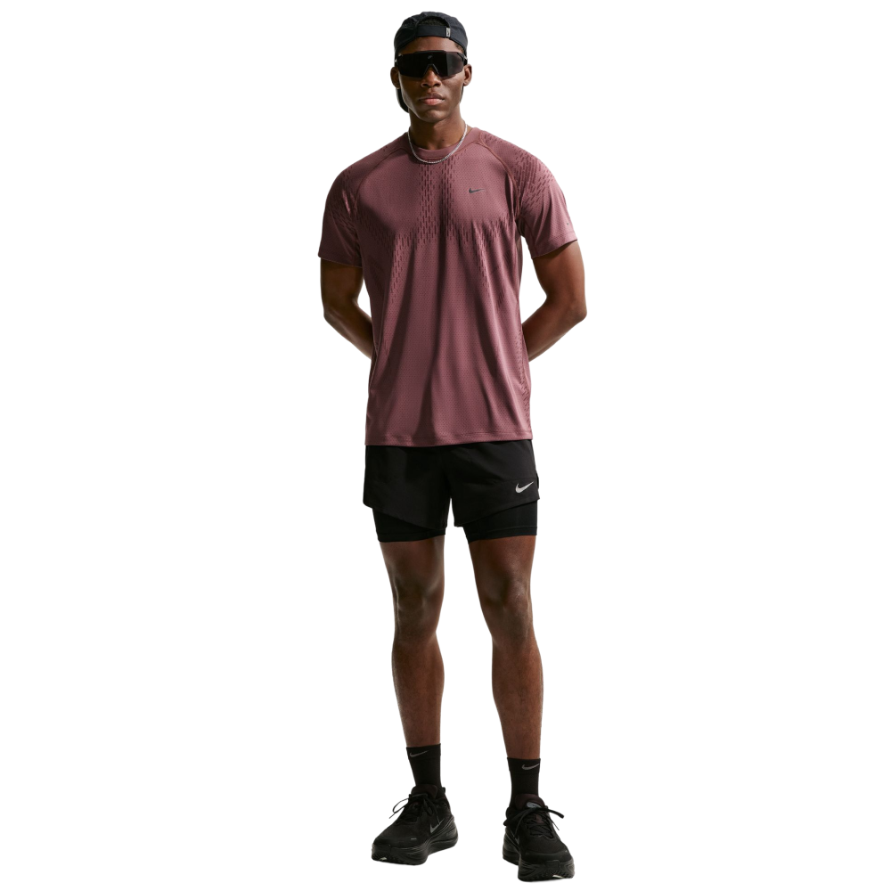 Nike Ms Stride Dri-Fit 5" Hybrid Running Shorts Black/Reflective Silv