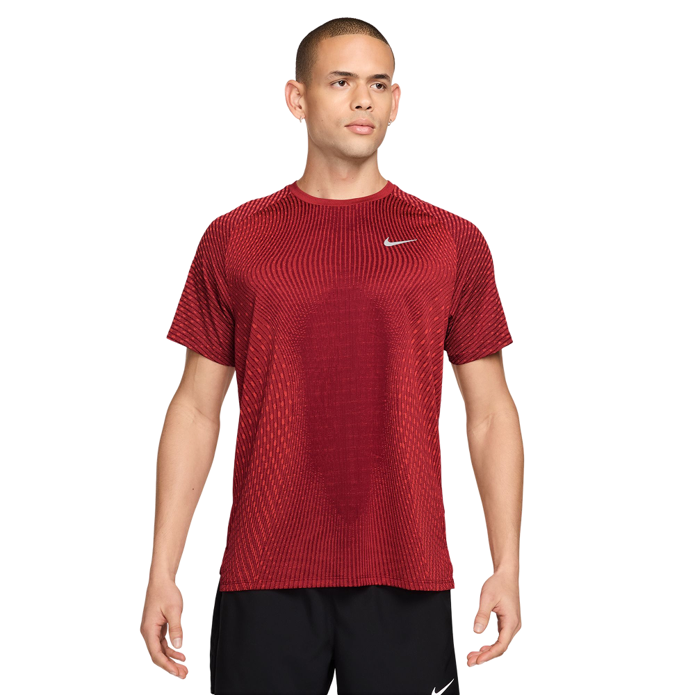 Nike Stride Men's Aero-Fit Short-Sleeve Running Top Tough Red/Bright Crimson/Reflective Silv