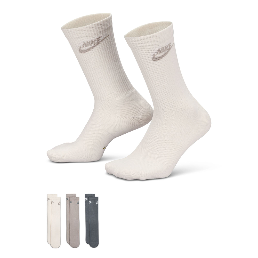 Nike Everyday Elevated Crew Socks (3 Pairs) Multi-Color